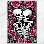 black and white rose sugar skull Canvas 20  x 30 