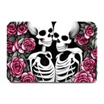 black and white rose sugar skull Plate Mats