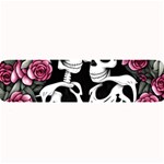 black and white rose sugar skull Large Bar Mat