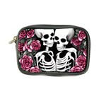 black and white rose sugar skull Coin Purse