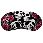 black and white rose sugar skull Sleeping Mask