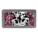 black and white rose sugar skull Memory Card Reader (Mini)