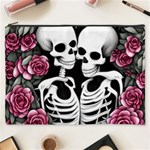 black and white rose sugar skull Cosmetic Bag (XXXL)