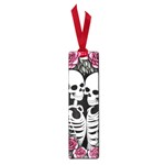 black and white rose sugar skull Small Book Marks