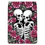 black and white rose sugar skull Removable Flap Cover (L)