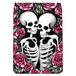 black and white rose sugar skull Removable Flap Cover (S)