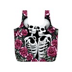 black and white rose sugar skull Full Print Recycle Bag (S)