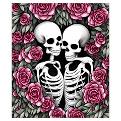 black and white rose sugar skull Drawstring Pouch (XS) from ArtsNow.com Back