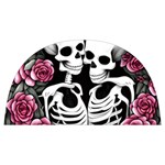 black and white rose sugar skull Anti scalding pot cap