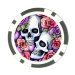 Floral Skeletons Poker Chip Card Guard