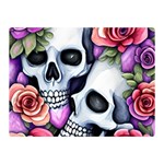 Floral Skeletons Premium Plush Fleece Blanket (Mini)