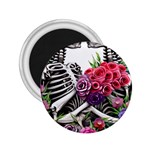 Gothic Floral Skeletons 2.25  Magnets