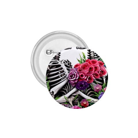 Gothic Floral Skeletons 1.75  Buttons from ArtsNow.com Front