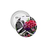 Gothic Floral Skeletons 1.75  Buttons