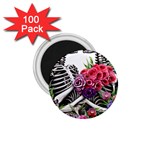 Gothic Floral Skeletons 1.75  Magnets (100 pack) 