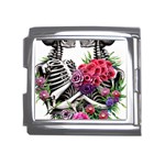 Gothic Floral Skeletons Mega Link Italian Charm (18mm)