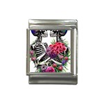 Gothic Floral Skeletons Italian Charm (13mm)