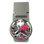 Gothic Floral Skeletons Money Clips (Round) 