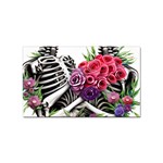 Gothic Floral Skeletons Sticker (Rectangular)