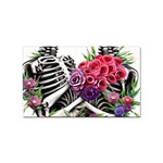Gothic Floral Skeletons Sticker Rectangular (100 pack)