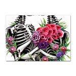 Gothic Floral Skeletons Sticker A4 (10 pack)