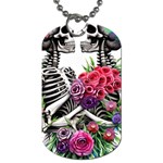 Gothic Floral Skeletons Dog Tag (Two Sides)