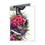 Gothic Floral Skeletons Mini Greeting Card