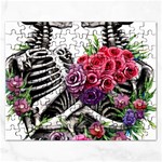 Gothic Floral Skeletons Rectangular Jigsaw Puzzl
