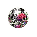 Gothic Floral Skeletons Hat Clip Ball Marker