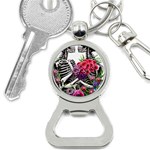 Gothic Floral Skeletons Bottle Opener Key Chain