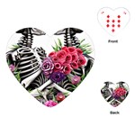 Gothic Floral Skeletons Playing Cards Single Design (Heart)