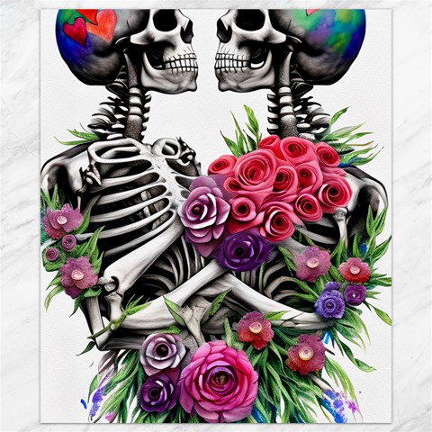 Gothic Floral Skeletons Canvas 8  x 10  from ArtsNow.com 8.15 x9.66  Canvas - 1