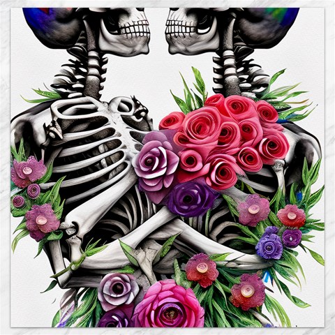 Gothic Floral Skeletons Canvas 12  x 12  from ArtsNow.com 11.4 x11.56  Canvas - 1