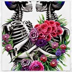 Gothic Floral Skeletons Canvas 12  x 12 