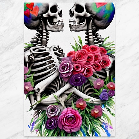 Gothic Floral Skeletons Canvas 12  x 18  from ArtsNow.com 11.88 x17.36  Canvas - 1