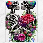 Gothic Floral Skeletons Canvas 18  x 24 