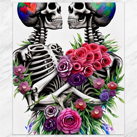 Gothic Floral Skeletons Canvas 20  x 24  from ArtsNow.com 19.57 x23.15  Canvas - 1