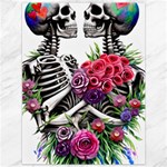 Gothic Floral Skeletons Canvas 36  x 48 