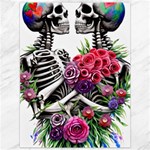 Gothic Floral Skeletons Canvas 36  x 48 