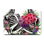 Gothic Floral Skeletons Small Doormat