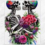 Gothic Floral Skeletons Canvas 11  x 14 