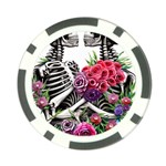 Gothic Floral Skeletons Poker Chip Card Guard