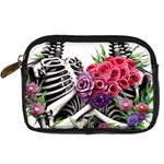 Gothic Floral Skeletons Digital Camera Leather Case