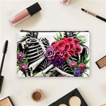 Gothic Floral Skeletons Cosmetic Bag (Medium)