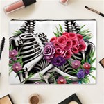 Gothic Floral Skeletons Cosmetic Bag (XL)