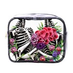 Gothic Floral Skeletons Mini Toiletries Bag (One Side)