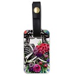 Gothic Floral Skeletons Luggage Tag (one side)