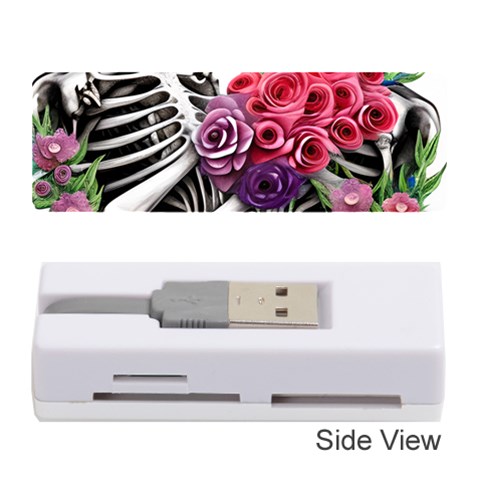 Gothic Floral Skeletons Memory Card Reader (Stick) from ArtsNow.com Front