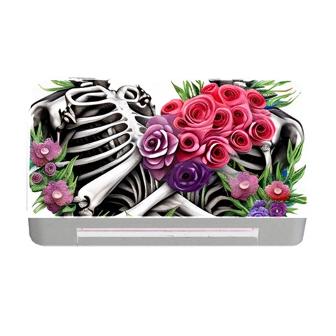 Gothic Floral Skeletons Memory Card Reader with CF from ArtsNow.com Front