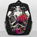 Gothic Floral Skeletons Backpack Bag